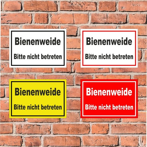 Schild bienenweide bitte - schild,
