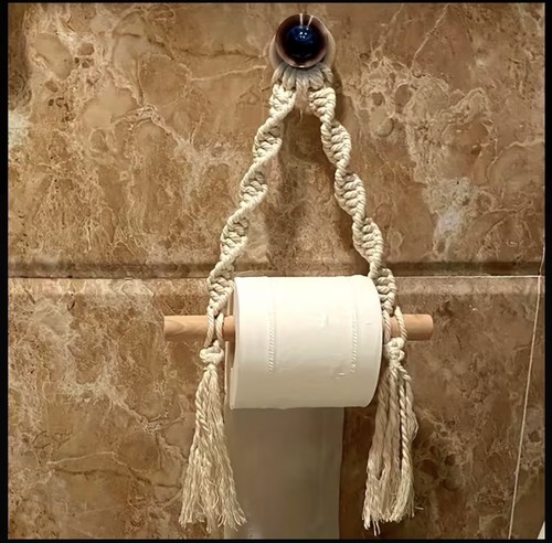 Makramee toilettenpapierhalter - makramee,