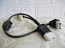 altes Heißgerätekabel mit 2 Heißgerätesteckern und Schalter,10A,240V,ungeprüft