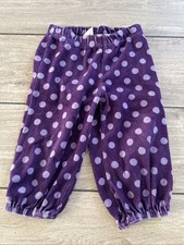 H&M Baby Hose Gr 80 Winter Lila Gepunktet Baumwolle Mädchen