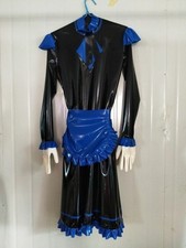 Latex kleid schwarz blau - in, /blau
