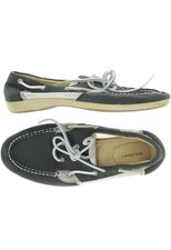 Lands End Halbschuh Damen Slipper feste Schuhe Gr. EU 38.5 Leder Grau #1694b10