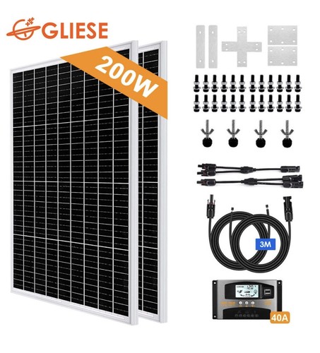 200w 12v solarpanel kit - solarpanel,