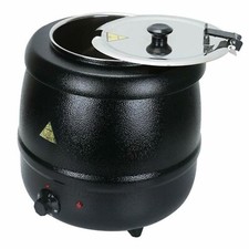 Suppenkessel 10 Liter Black Finish 230V Curry Chili Kasserolle Glühwein etc..