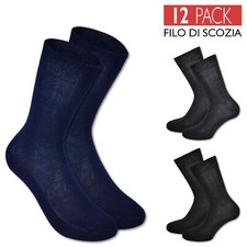 12 Paar Herren Socken Schottlandgarn Stretchsocken Baumwolle leicht VEQUE