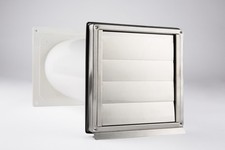 2 Grad Mauerkasten Ø100, 125, 150 mit Teleskoprohr, Edelstahl Lammellengitter