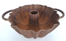 Omas alte Kuchenform Backform Gugelhupf Gusseisen Kuchen Form Rostig Vintage
