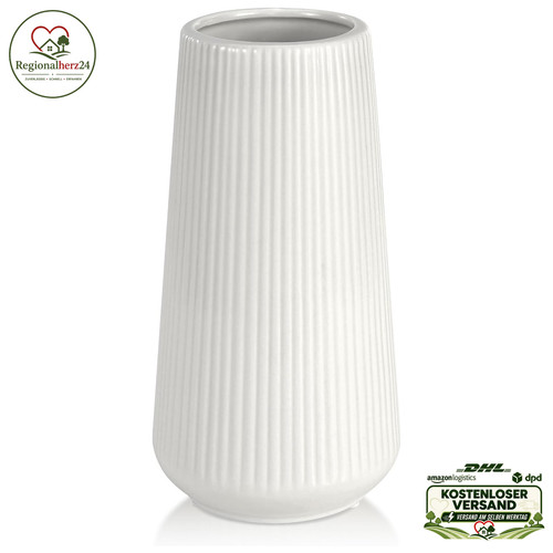 Keramik vase weiß - vase,