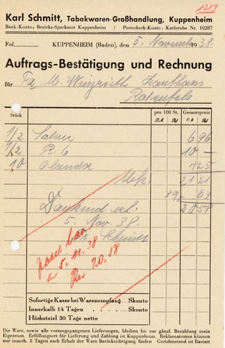 Rechnung schmitt kuppenheim - rechnung,