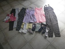 Mädchen-Bekleidungspaket,  9 Teile  Gr. 134 - 140  - u. 8 Paar Socken  getragen