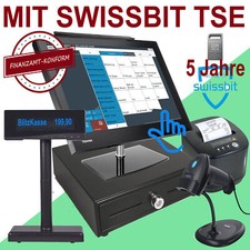 Touch Scannerkasse für Handel Kiosk Laden KOMPLETT inkl Software + TSE SWISSBIT