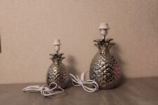 Tischlampe Ananas Silber Tischleuchte Lampen Lampenfuß LED geeignet