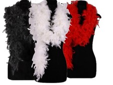 Federboa rot schwarz weiß