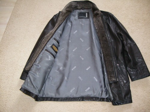 Leder jacke schwarz - gr., 25-