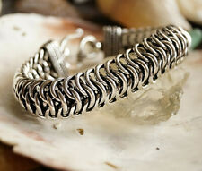 Schlicht 925er Silber 22 cm Extrem Massiv Breit Kette Armband Sterlingsilber