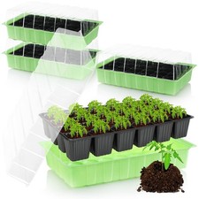 4x Zimmergewächshaus, Multitopfplatten mit Deckel, Pflanzkasten