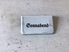 Altes kleines Emaille Schild „Sonnabend“ Briefkasten Shabby Post Emaile Brocante