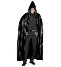 Umhang Satin schwarz mit