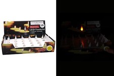 4 - 8 LED Teelichter FLAMME mit Timer CR2032 flackernde Kerze Batterie warm Deko