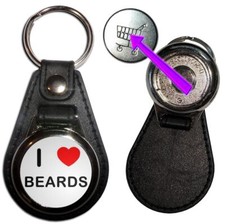 Beards I Love Medaillon Schlüsselanhänger versteckt £1/£1 Medaille (61 mm x 39 mm)