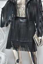 Damen Kunstleder Minirock mit