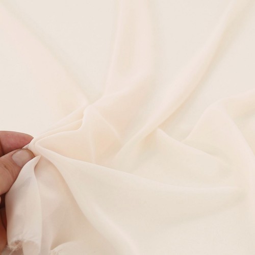Apricot chiffon stoff - apricot, fein