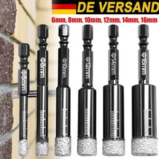 6Stk Diamantbohrer Fliesenbohrer Glasbohrer Set 6-16mm für Glas Granit Keramik