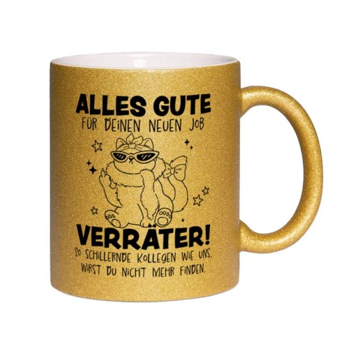Glitzertasse mit spruch - mit,