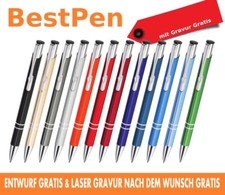 10 - 500 Stk. Metall Kugelschreiber mit Gravur / mit Werbung. Stifte mit gravur