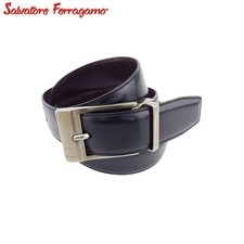 Salvatore Ferragamo Herren Gürtel Leder Schwarz/Braun 87975c