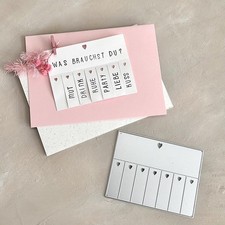 Stanzschablone Abreißzettel