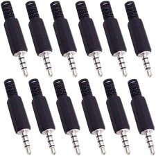 Lötstecker 3,5 mm Klinkenstecker 4-polig für Kopfhörer DIY Reparatur Audio Vi...