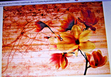 VLIES POSTER WANDBILD TAPETEN FOTOTAPETE  BLUMEN ORANGE VE2XL B 312cm x L 219 cm