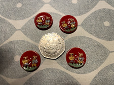 Teddybär Knöpfe Vintage 4er