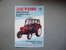 ZETOR 5320 Hinterrad Traktor Original altes Schlepper Prospekt  