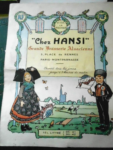 Hansi menü karte chez - hansi,