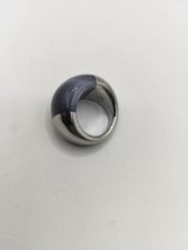 Calvin Klein Silberner Ring - Schwarz /Dunkelblaue STEIN - EDELSTAHL - 18,5 mm