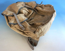 Vintage Kurz Rucksack Wander Angler Bergsteiger Rucksack alt 50er (F025-1259)