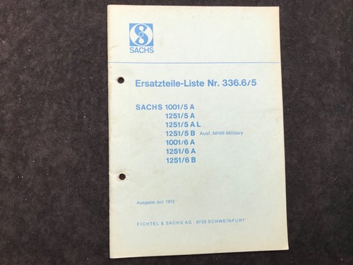 Ersatzteilliste sachs 1001 - sachs,