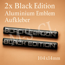 2 X 3D Black Edition Aluminium Metall Auto Aufkleber Sticker Logo Schriftzug KFZ