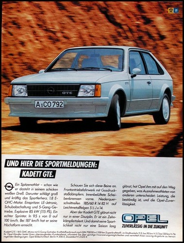 Opel kadett gte - kadett, d,