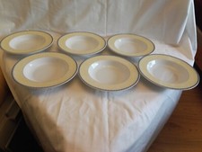 Kahla Porzellan Lola 6 Suppenteller  Dekor  gelb Marmor