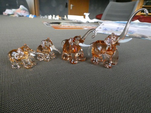 Glasfiguren set elefanten - set,