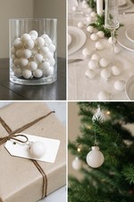 24 Stk Christbaumkugeln weiss