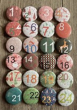Adventskalender buttons 24 - buttons, 1-24