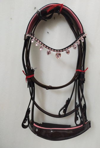 Dressur leder trense hellrosa - dressur,
