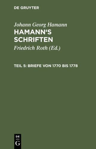 Briefe von 1770 bis - , 1778