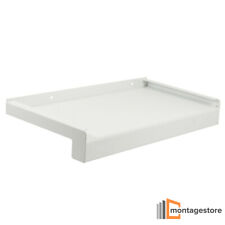 Aluminium Fensterbank 50-210 mm Weiß RAL9016 inkl. Alu Abschluss mit Putzkante 