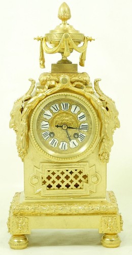 Fantastische bronze kamin uhr - bronze,