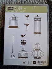 Stampin Up Aviary Stempel Stamps Gummi Vögel Käfig Vögel Eule